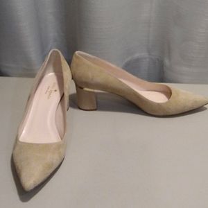 Kate Spade Suede Pointed Toe Nude Heel, Sz 8.5
